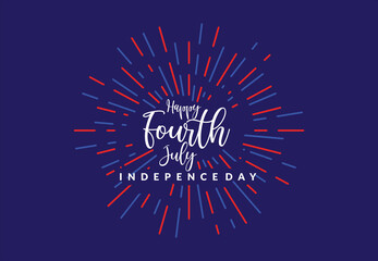 4th July Independence Day. Happy Independence Day of United States of America