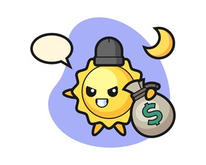 Sun cartoon stolen the money