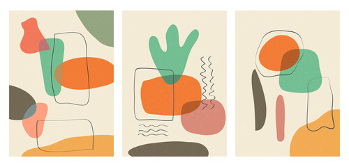 hand drawn various shapes and objects for background. set of doodle Abstract contemporary modern trendy. vector illustration