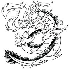 Chinese Dragon - Vector Illustration