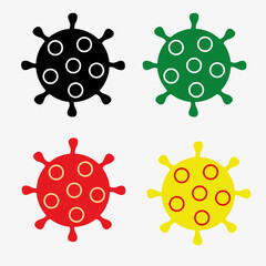 Corona-virus Dibujo 2d/ Fondo de COVID19