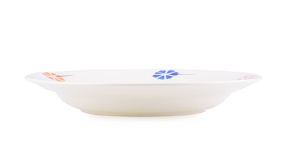 white plate on white background