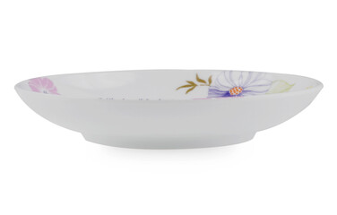 white plate on white background.