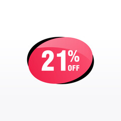 21 discount, Sales Vector badges for Labels, , Stickers, Banners, Tags, Web Stickers, New offer. Discount origami sign banner