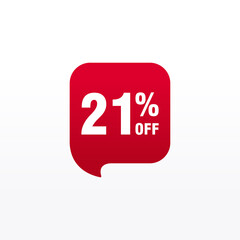 21 discount, Sales Vector badges for Labels, , Stickers, Banners, Tags, Web Stickers, New offer. Discount origami sign banner