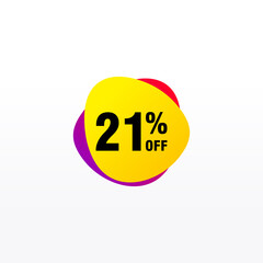 21 discount, Sales Vector badges for Labels, , Stickers, Banners, Tags, Web Stickers, New offer. Discount origami sign banner