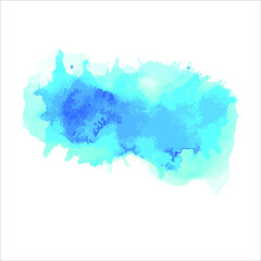 Vector watercolor paint of splash on white.