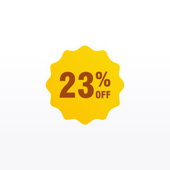 23 discount, Sales Vector badges for Labels, , Stickers, Banners, Tags, Web Stickers, New offer. Discount origami sign banner