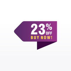 23 discount, Sales Vector badges for Labels, , Stickers, Banners, Tags, Web Stickers, New offer. Discount origami sign banner