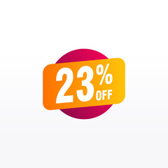 23 discount, Sales Vector badges for Labels, , Stickers, Banners, Tags, Web Stickers, New offer. Discount origami sign banner