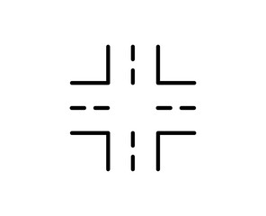 Road line icon