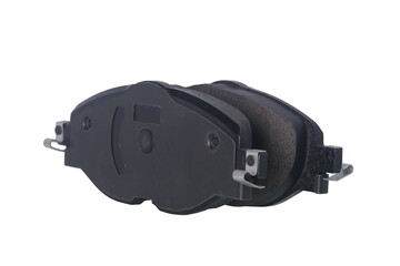 a pair of front brake pads for a car, isolate, close-up