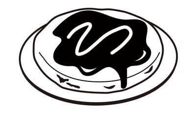 お皿に乗ったお好み焼き