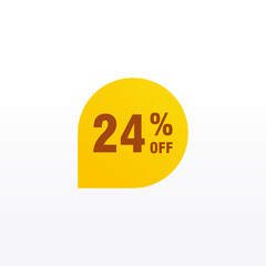 24 discount, Sales Vector badges for Labels, , Stickers, Banners, Tags, Web Stickers, New offer. Discount origami sign banner