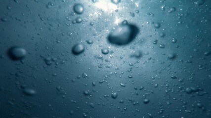 Air Bubbles Underwater, Natural Under Water background scene