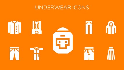 Modern Simple Set of underwear Vector filled Icons