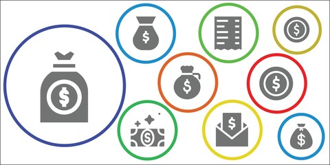 Modern Simple Set of tax Vector filled Icons