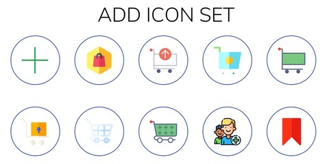 Modern Simple Set of add Vector flat Icons