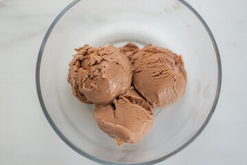 sweet home made dark chocolate ice cream