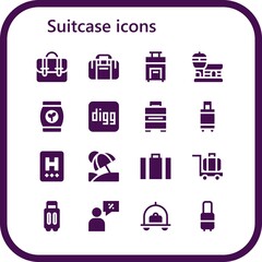 suitcase icon set