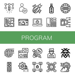 Set of program icons