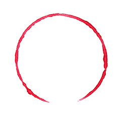 Real red wine stain isolated on white.
