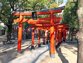 Fototapeta na wymiar The Minatogawa Shrine in Kobe, Kansai, Japan.