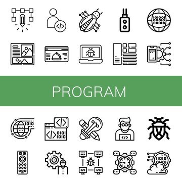 Set of program icons