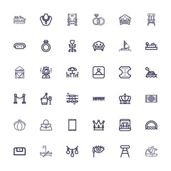 Editable 36 luxury icons for web and mobile