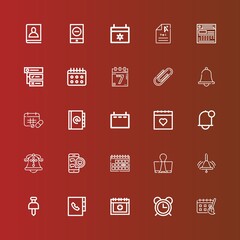 Editable 25 reminder icons for web and mobile