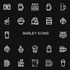 Editable 22 barley icons for web and mobile