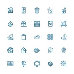 Editable 25 environment icons for web and mobile