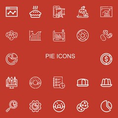 Editable 22 pie icons for web and mobile