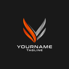 Modern Luxury Letter V Initial Logo Design
