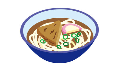 器に盛られた温かいきつねうどん