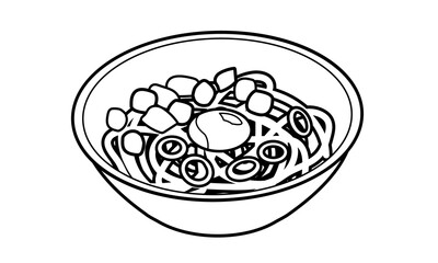 Japanese style warm Kamatama udon