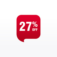 27 discount, Sales Vector badges for Labels, , Stickers, Banners, Tags, Web Stickers, New offer. Discount origami sign banner