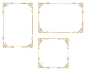 four-leaf clover-themed background. A frame that gave a change in size to the same design.Good frame for a4 size paper.Certificate frame.