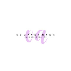 O A OA Initial handwriting and signature logo design with circle. Beautiful design handwritten logo for fashion, team, wedding, luxury logo.