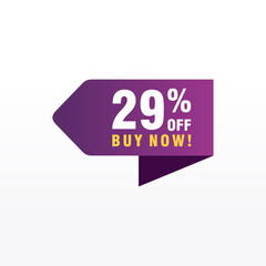 29 discount, Sales Vector badges for Labels, , Stickers, Banners, Tags, Web Stickers, New offer. Discount origami sign banner