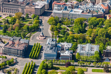 Fototapeta na wymiar aerial view over the Riga city
