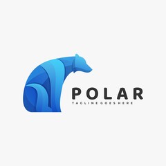 Vector Logo Illustration Polar Gradient Colorful Style.