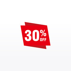 30 discount, Sales Vector badges for Labels, , Stickers, Banners, Tags, Web Stickers, New offer. Discount origami sign banner