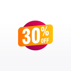 30 discount, Sales Vector badges for Labels, , Stickers, Banners, Tags, Web Stickers, New offer. Discount origami sign banner