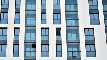 Modern European residential apartment buildings quarter. Abstract architecture, fragment of modern urban geometry.