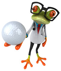 Fototapeta na wymiar Frog doctor - 3D Illustration