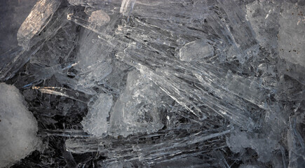 Macro shot of ice. Winter concept