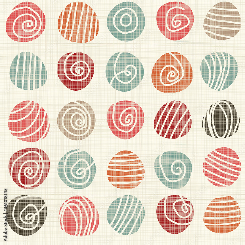 Aufkleber set of abstract colorful polka dots shape