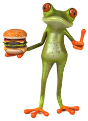 Fun frog - 3D Illustration