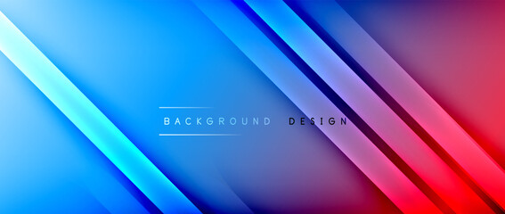 Bright gradient neon lines abstract background